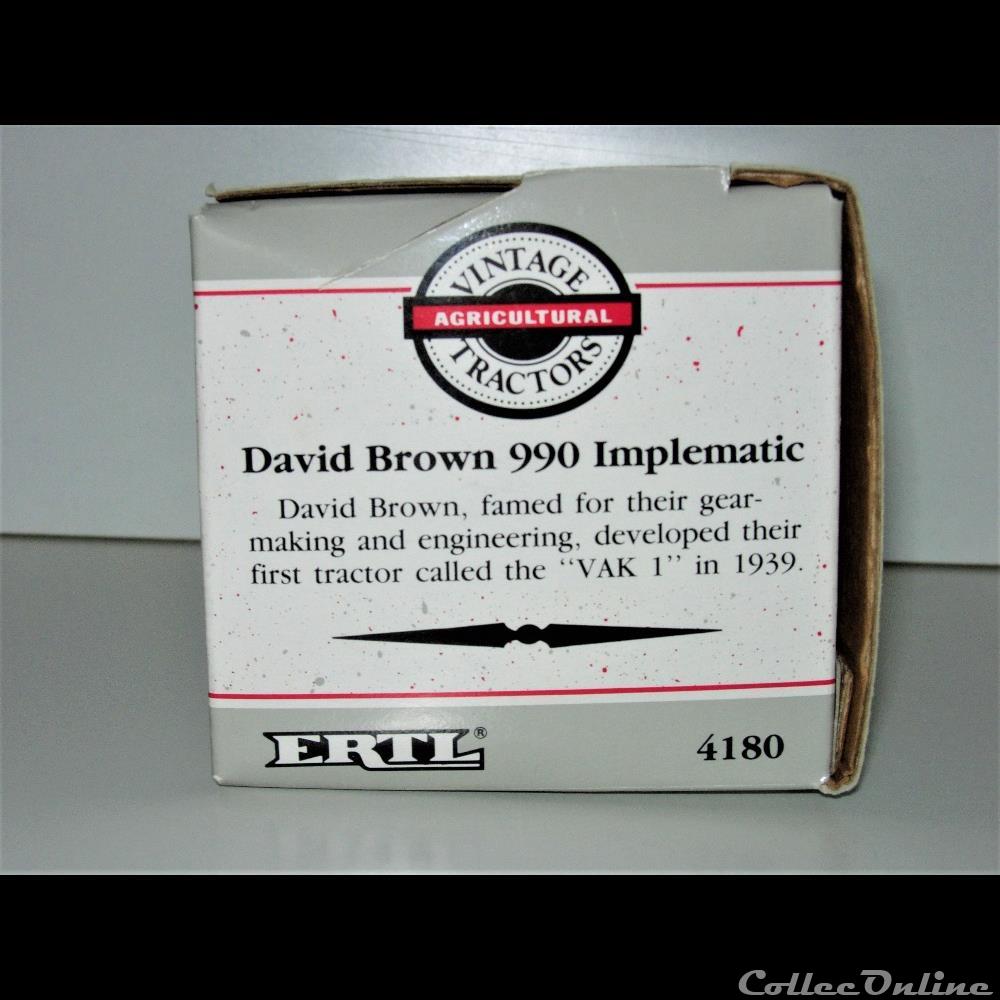 Ertl 4180 - David Brown 990 Implematic - OUI 4 modeles reduits vehicules agricoles ertl 4180 david brown 990 implematic oui