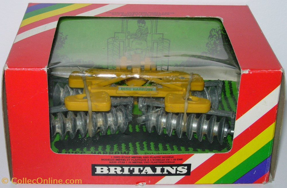 Britains 09553A - Déchaumeur à disques Disc Harrow - Ok modeles reduits vehicules agricoles britains 09553a dechaumeur a disques disc harrow ok
