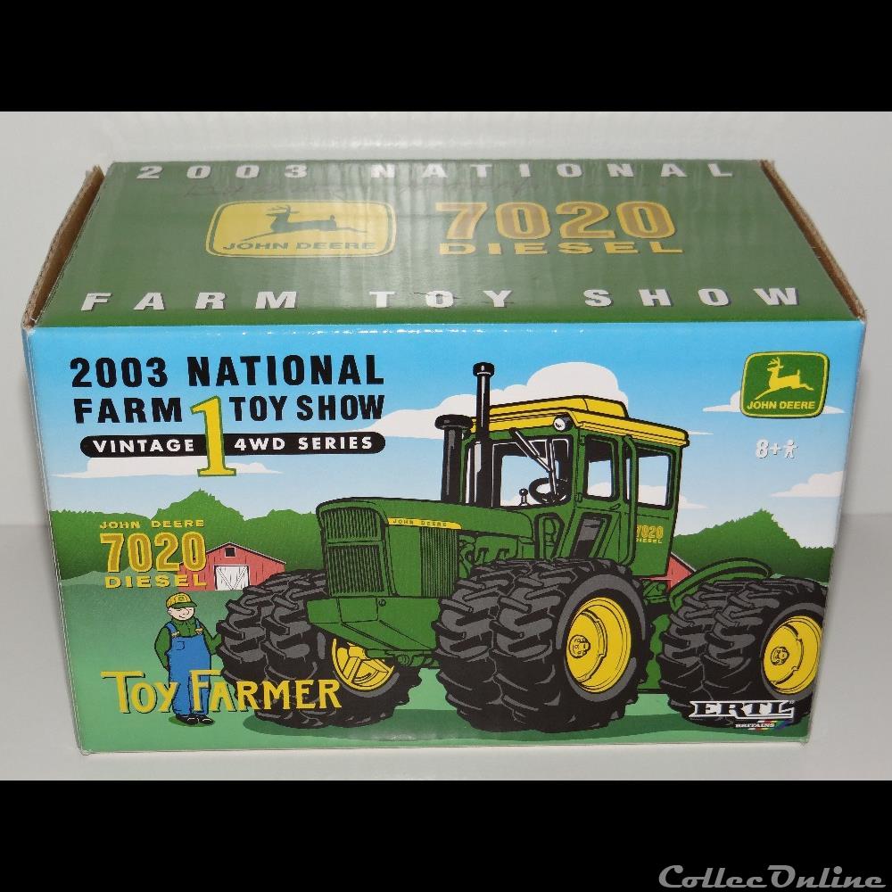 modeles reduits vehicules agricoles ertl 16105a john deere jd 7020 nfts 2003 oui
