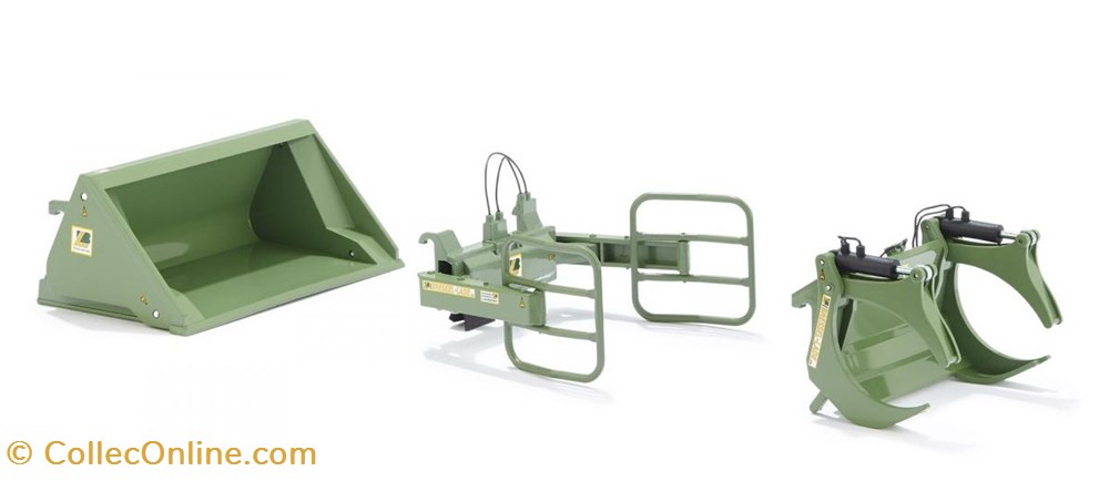 Wiking 7383 - Set 3 godets pour chargeur Fendt modeles reduits vehicules agricoles wiking 7383 set 3 godets pour chargeur fendt
