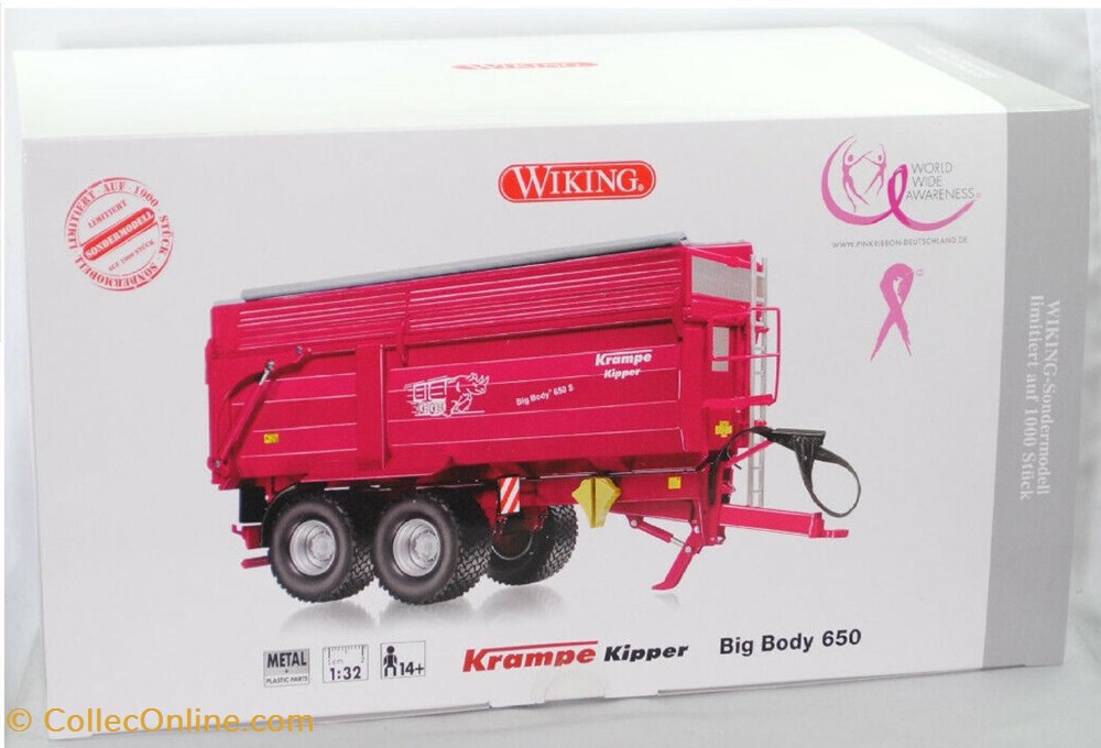 Wiking 7742 - Remorque Krampe Big Body 650S Agritecnica 2019 modeles reduits vehicules agricoles wiking 7742 remorque krampe big body 650s agritecnica 2019