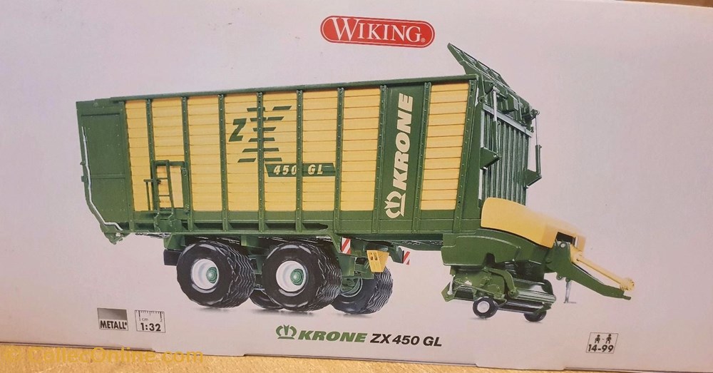 Wiking 7302 - Remorque Krone ZX 450 GL Pick-up modeles reduits vehicules agricoles wiking 7302 remorque krone zx 450 gl pick up