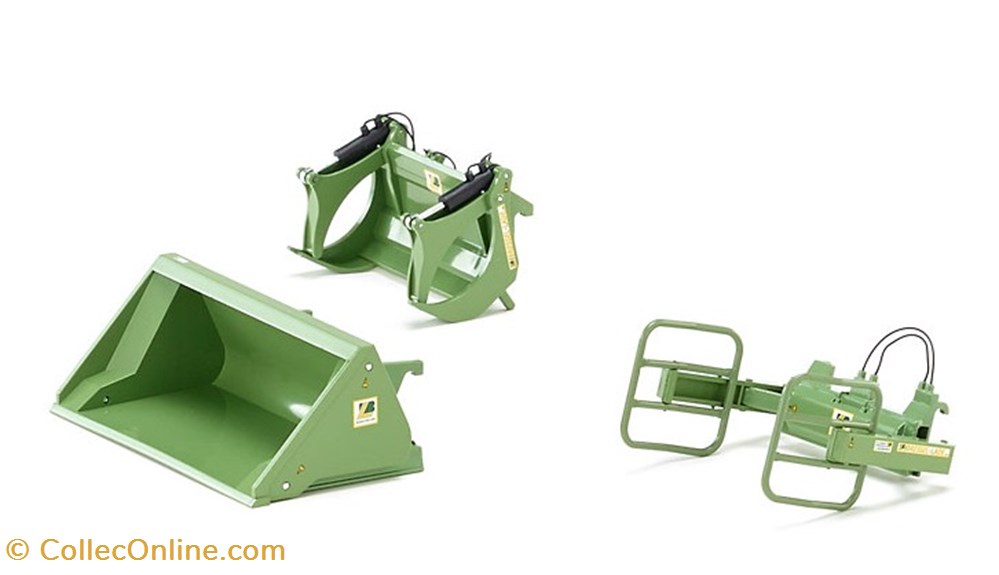Wiking 7383 - Set 3 godets pour chargeur Fendt modeles reduits vehicules agricoles wiking 7383 set 3 godets pour chargeur fendt