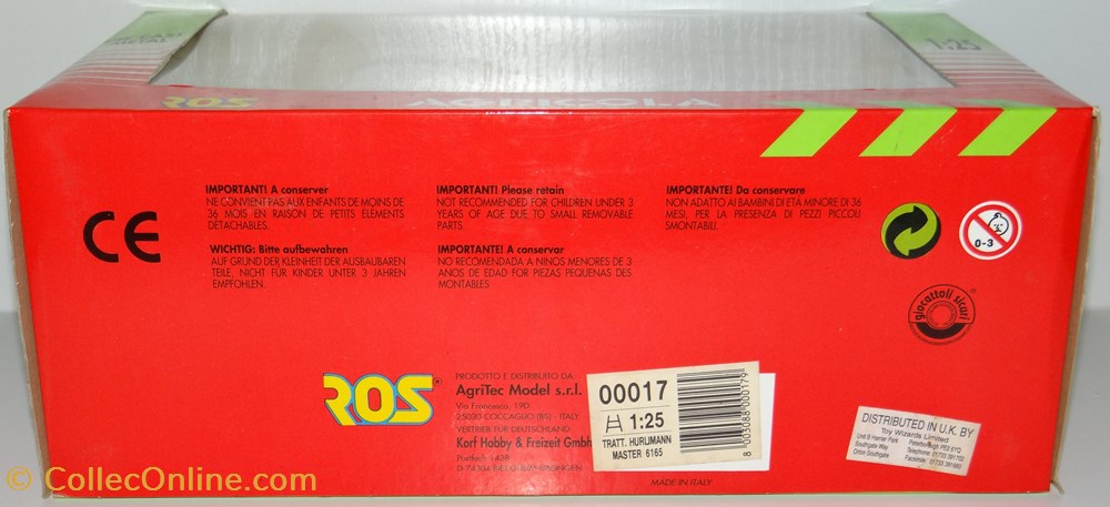 modeles reduits vehicules agricoles hurlimann ros 00017 hurliman h 6190 master x