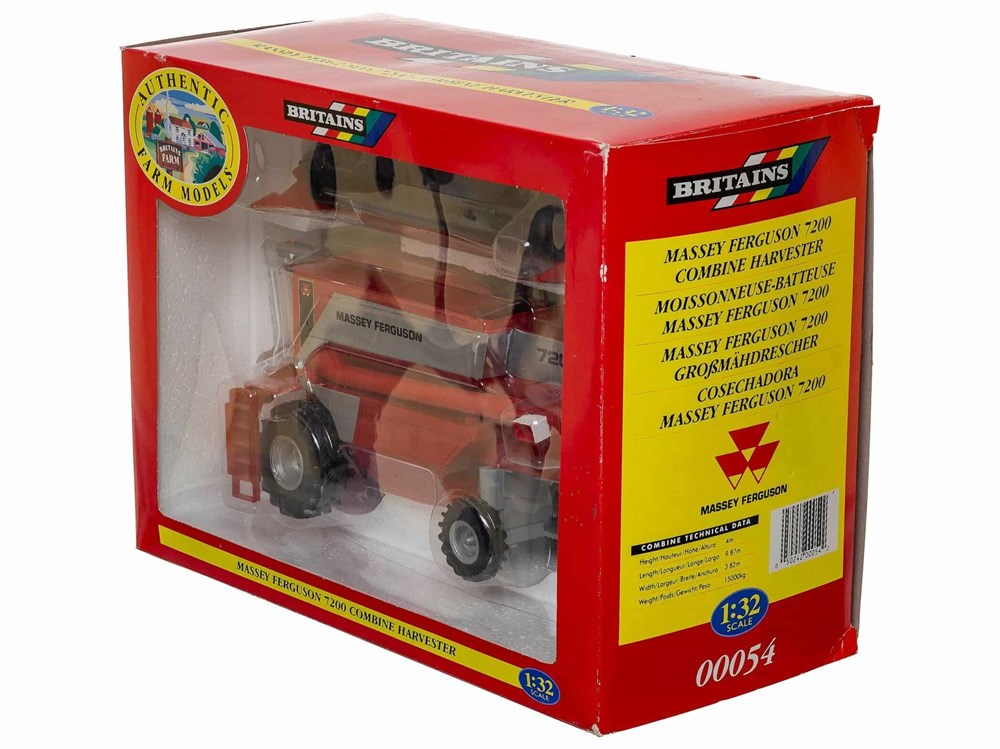 modeles reduits vehicules agricoles britains 00054 moissonneuse batteuse massey ferguson mf 7200 ok