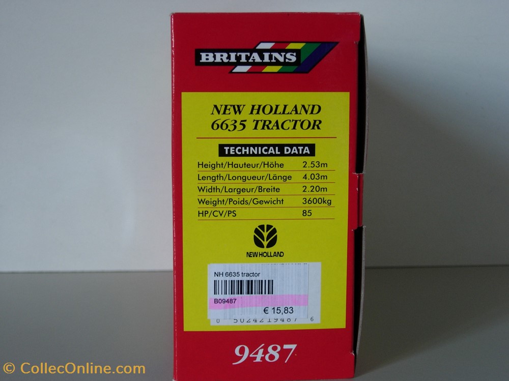 modeles reduits vehicules agricoles britains 09487 tracteur new holland 6635 ok