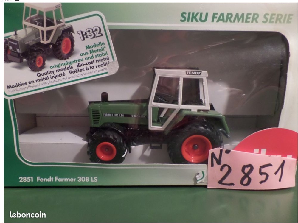 modeles reduits vehicules agricoles siku 2851c tracteur fendt farmer 308 ls turbomatik x
