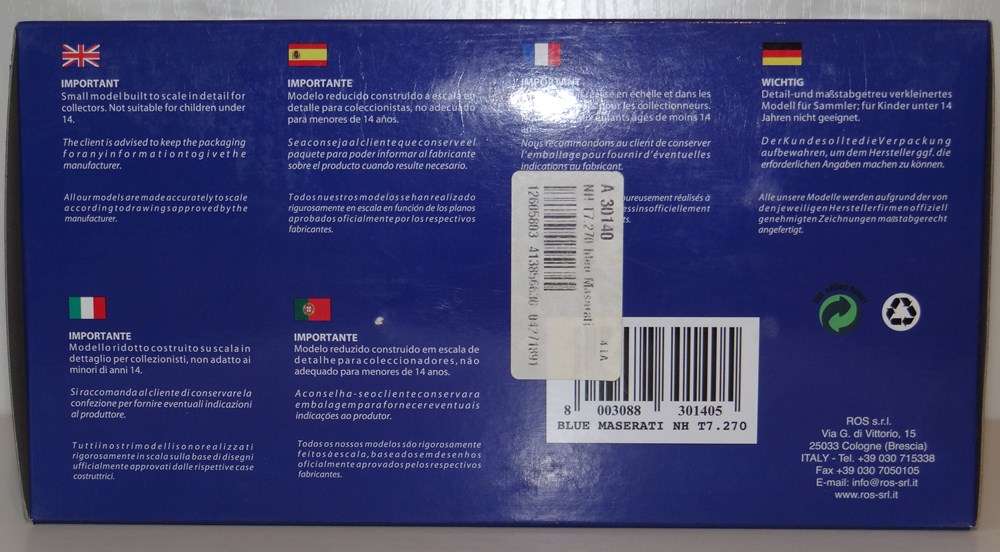 modeles reduits vehicules agricoles ros 30140 tracteur new holland t7 270 blue power x