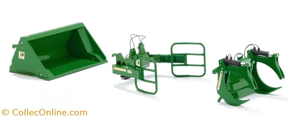 modeles reduits vehicules agricoles wiking 7381 set 3 godets pour john deere