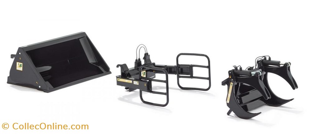Wiking 7385 - Set 3 godets pour chargeur ed noir modeles reduits vehicules agricoles wiking 7385 set 3 godets pour chargeur ed noir