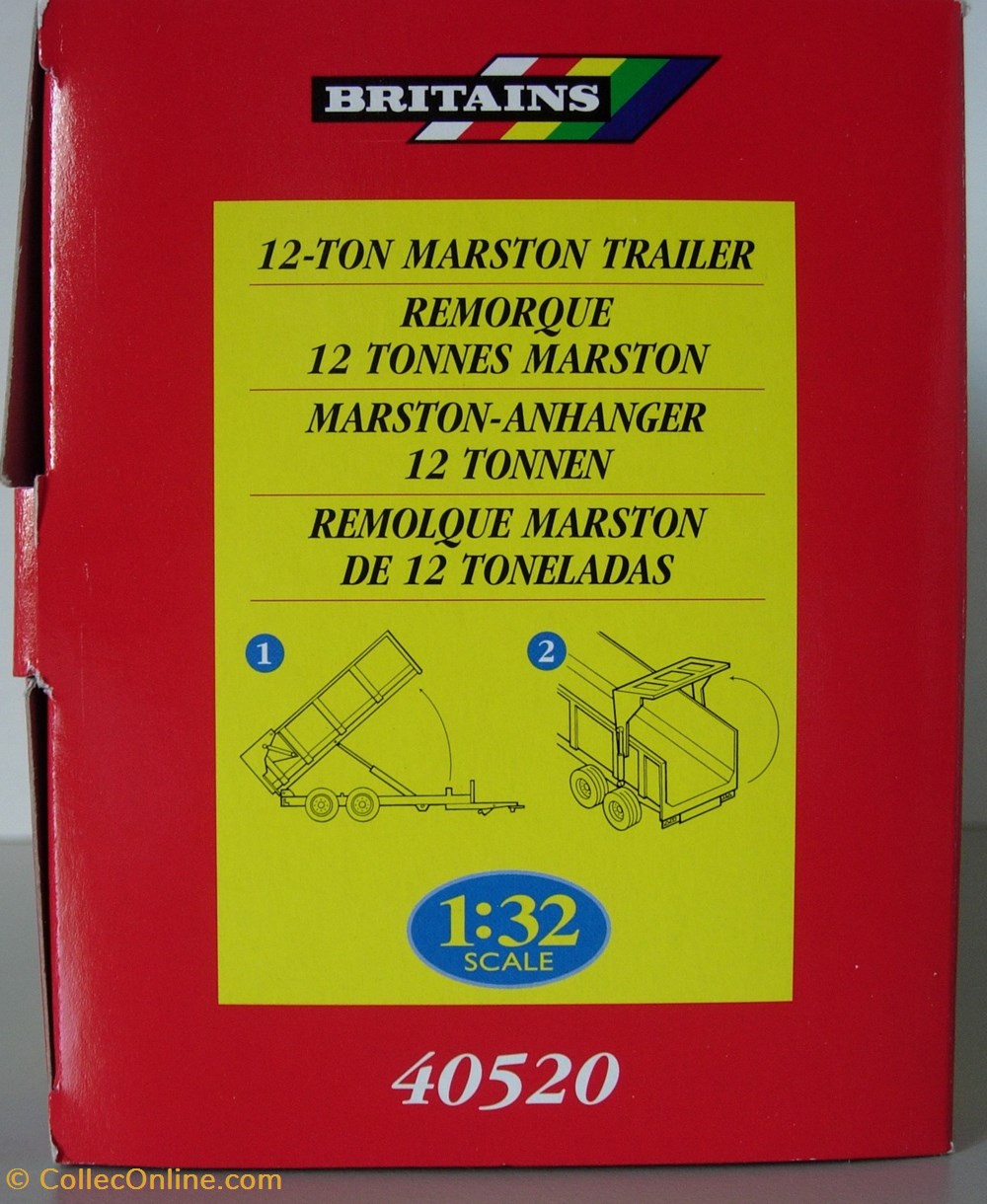 modeles reduits vehicules agricoles britains 40520 1 32 marston 12 t rouge ok