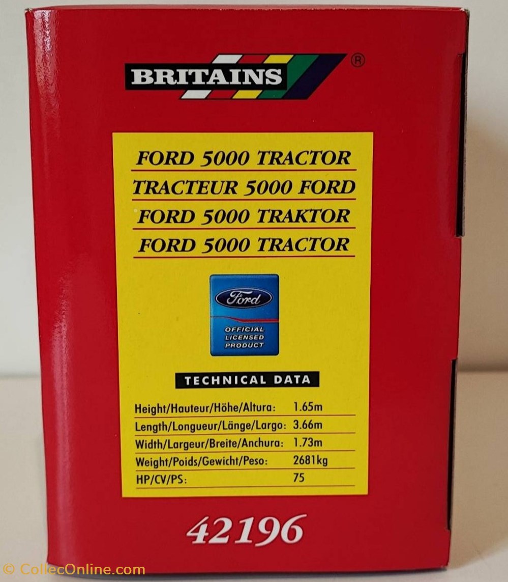 Britains 42196 - 1/32 - Ford 5000 - Ok modeles reduits vehicules agricoles britains 42196 1 32 ford 5000 ok