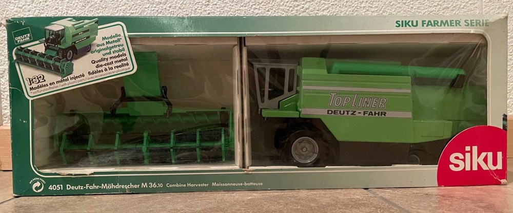 Siku 4051B - Moissonneuse-batteuse Deutz Fahr Topliner modeles reduits vehicules agricoles siku 4051b moissonneuse batteuse deutz fahr topliner