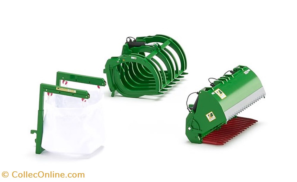 Wiking 7382 - Set 3 godets pour chargeur John Deere modeles reduits vehicules agricoles wiking 7382 set 3 godets pour chargeur john deere
