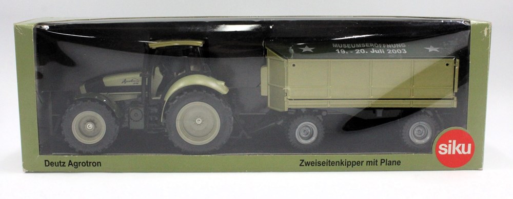 Siku SP020 - Set Deutz Agrotron + remorque Museum 2003 - X modeles reduits vehicules agricoles siku sp020 set deutz agrotron remorque museum 2003 x