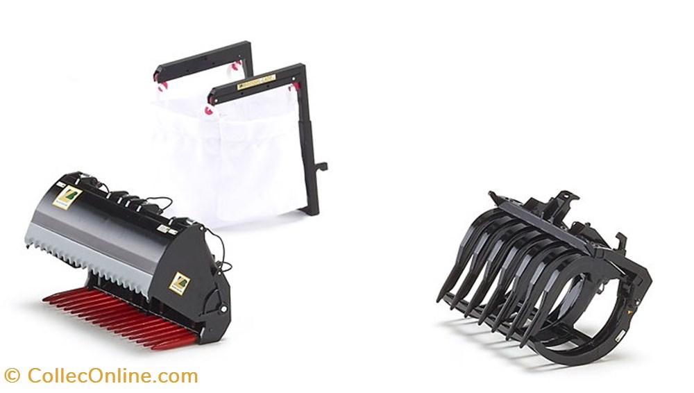 Wiking 7386 - Set 3 godets pour chargeur ed noir modeles reduits vehicules agricoles wiking 7386 set 3 godets pour chargeur ed noir