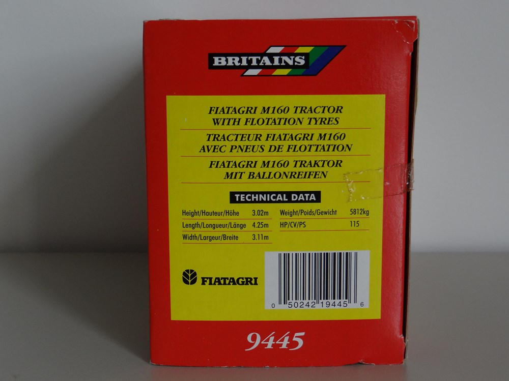 modeles reduits vehicules agricoles britains 09445 tracteur new holland fiatagri m160 ok