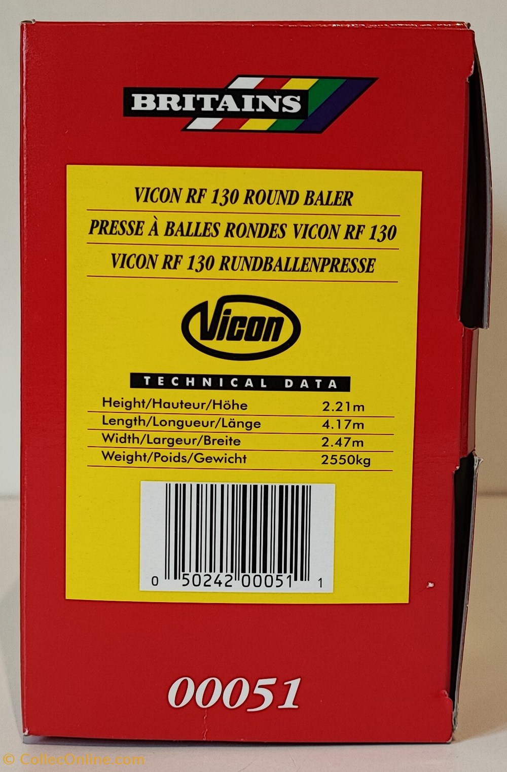modeles reduits vehicules agricoles britains 00051 presse vicon rf 130 opticut ok