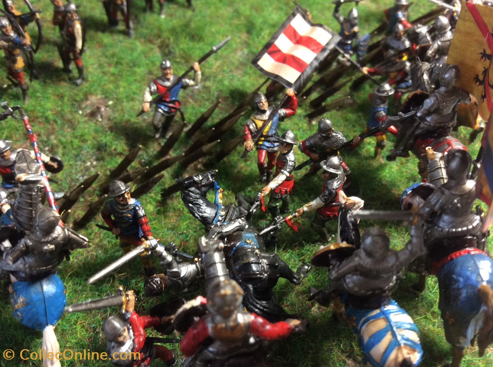 La bataille de Crecy, 1346 2 figurines historique la bataille de crecy 1346