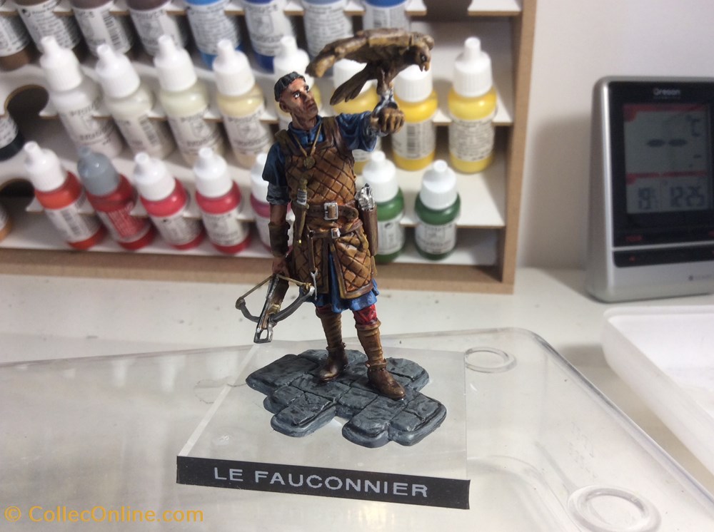 historique figurine 54mm fauconnier xiiieme s