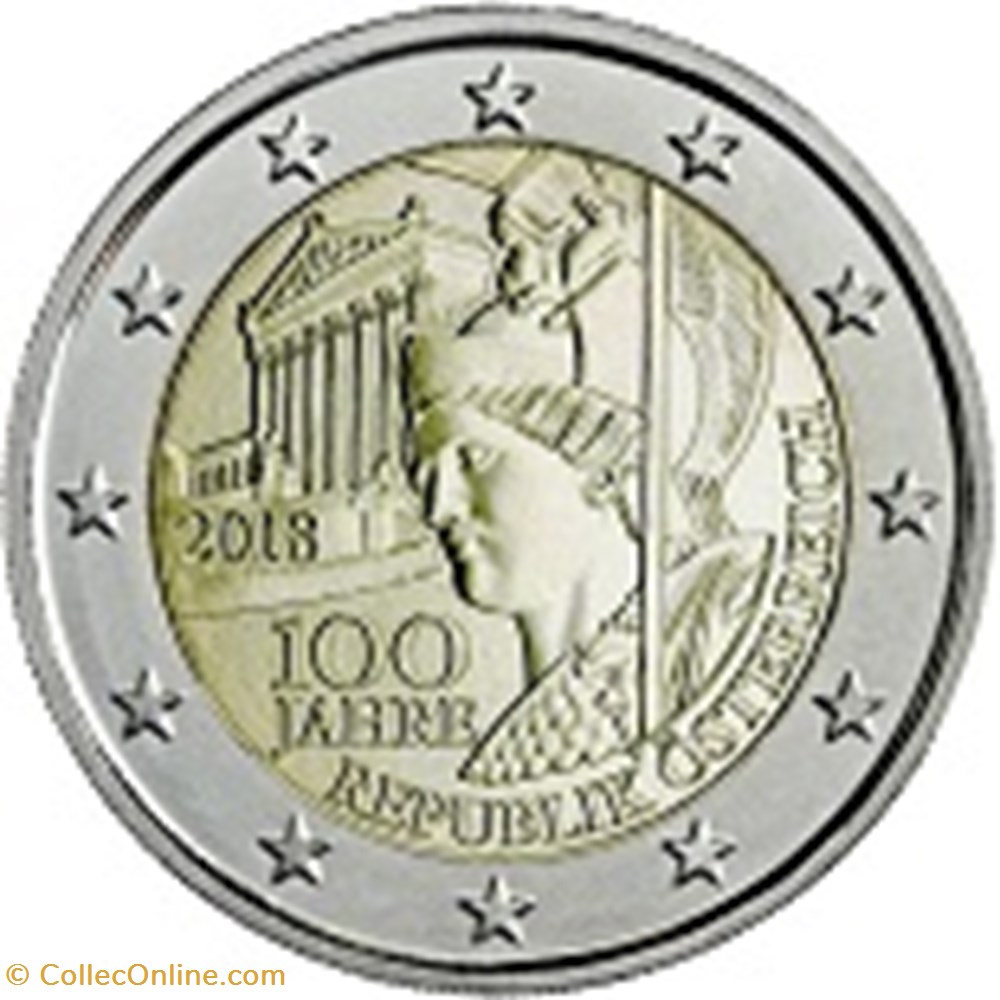 2018-autriche-100-ans-republique monnaies 2018 autriche 100 ans republique
