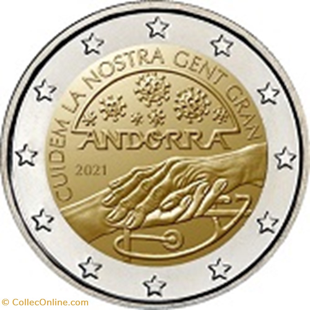 monnaies 2021 andorre commemorative prenons soin de nos aines