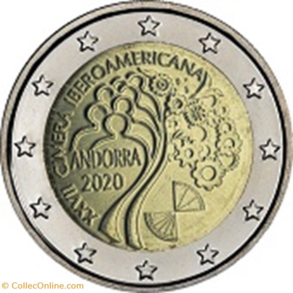 2020-andorre-commemorative-27e-sommet-ibero-americain monnaies 2020 andorre commemorative 27e sommet ibero americain