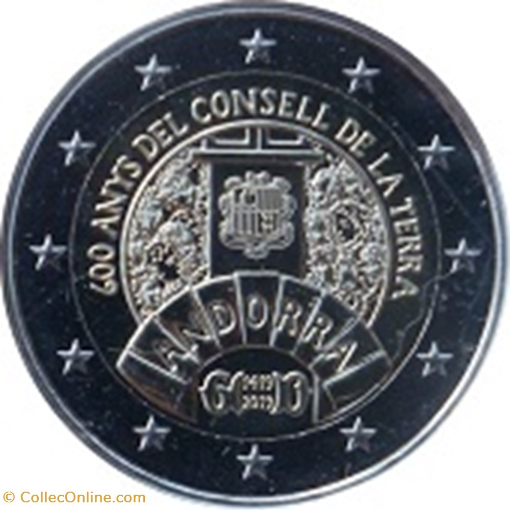 monnaies 2019 andorre commemorative 600 ans du consell de la terra