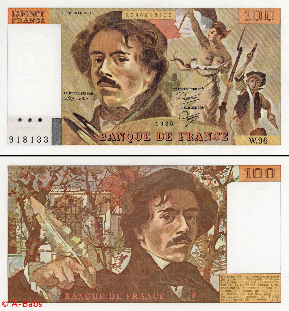 FRANCE - 100 FRANCS billets europe france 100 francs