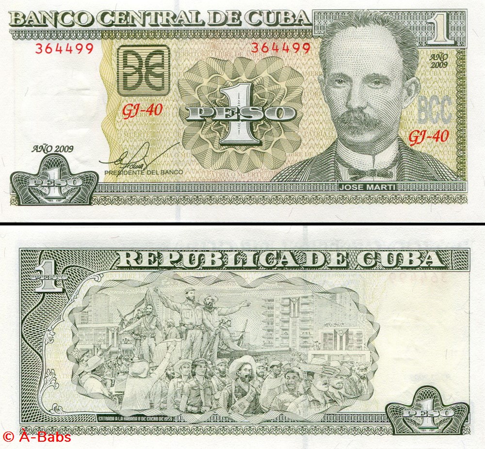 CUBA - PICK 128d - 1 PESO - 2009 billets amerique centrale et caraibes cuba pick 128d 1 peso 2009