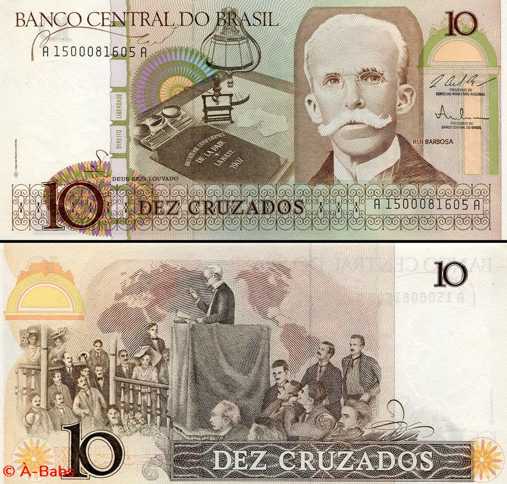 billets amerique du sud bresil pick 209b 10 cruzados 1987