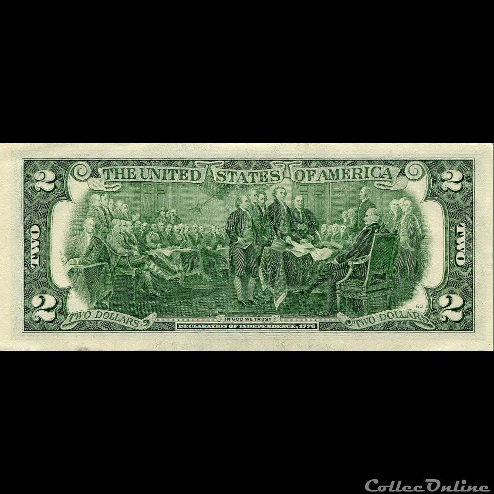 L- San-Francisco District - 2$ Federal Reserve Notes - Small Size 2013 Series billet etat uni hong kong l san francisco district 2 federal reserve notes small size 2013 series