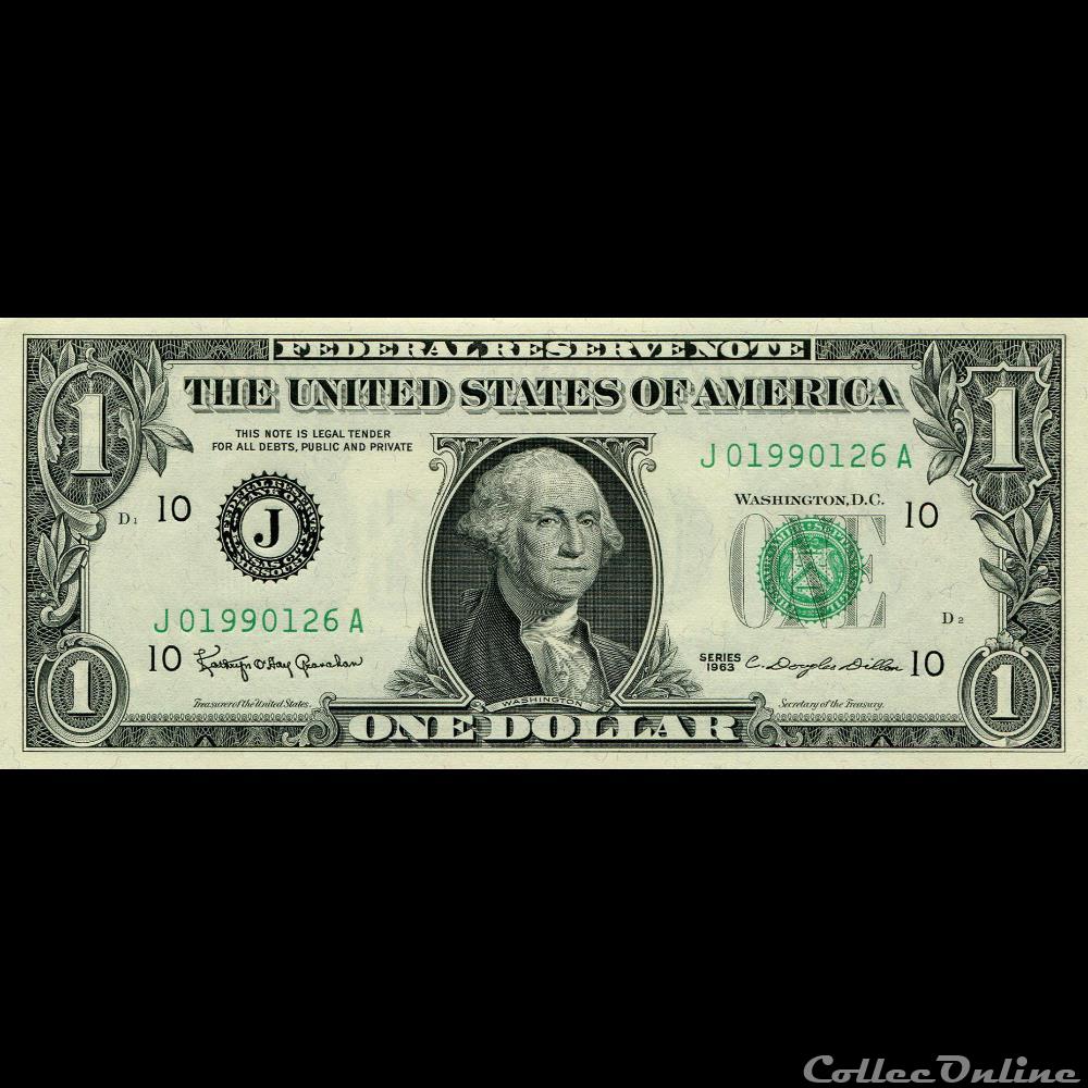 billet amerique du nord etat uni j 1 federal reserve notes small size 1963 series