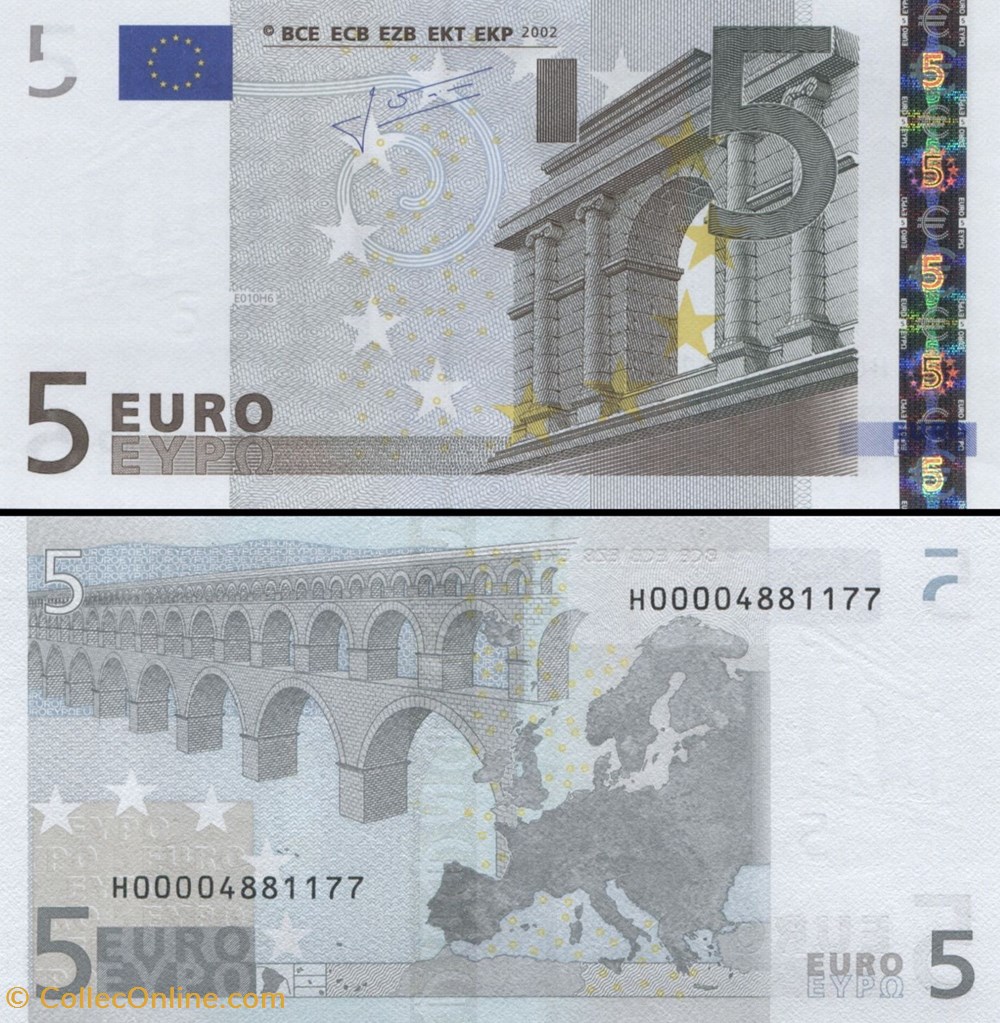 5 EUROS - SIGNATURE TRICHET - PICK 8 H - SLOVÉNIE billets 5 euros signature trichet pick 8 h slovenie