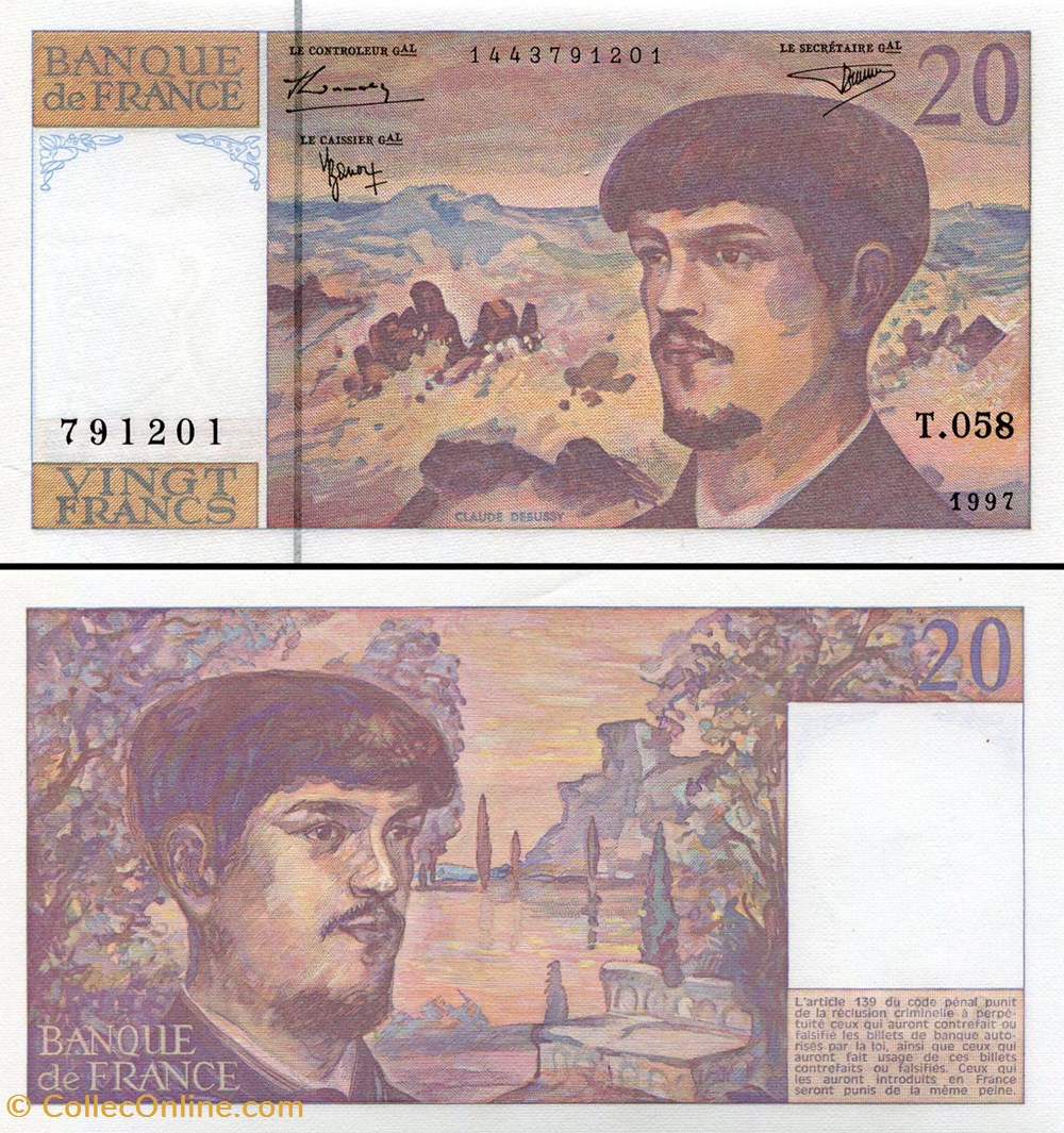 FRANCE - 20 FRANCS - 1997 - T.058 billets europe france 20 francs 1997 t 058