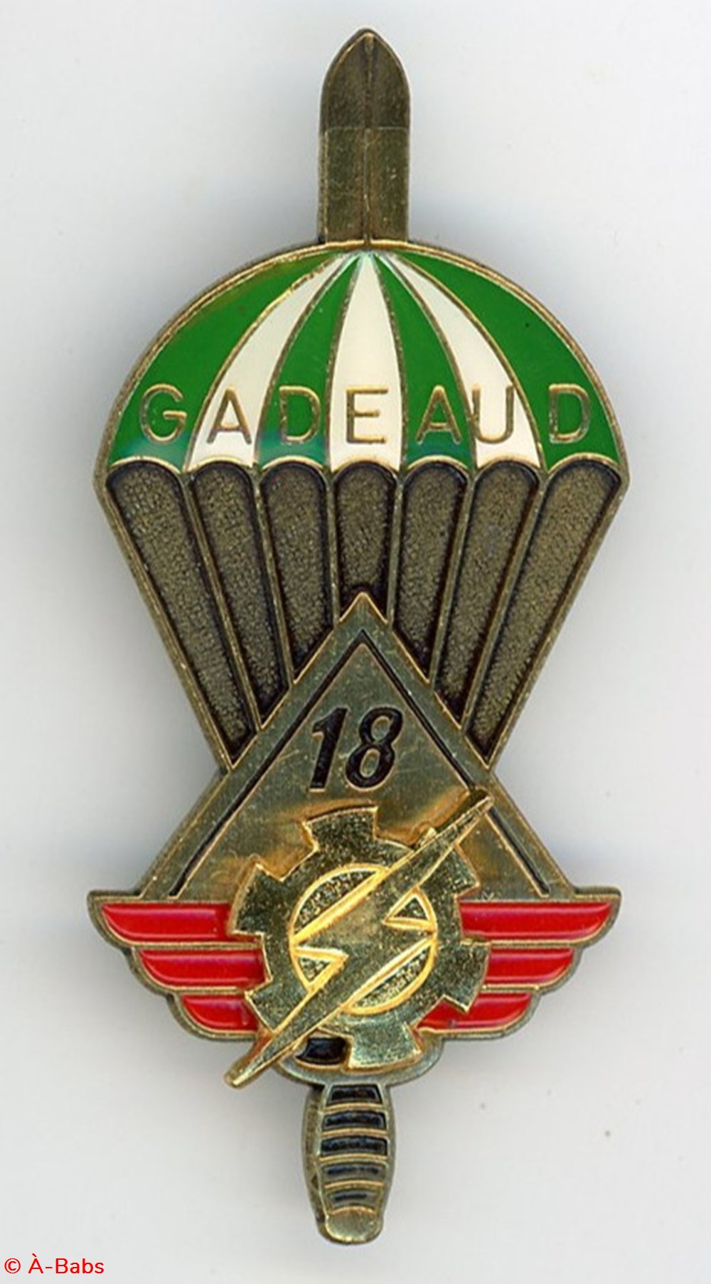 militaria medailles insignes insigne 18 promo de entsoa issoire de 1983 adj gadeaud bomap