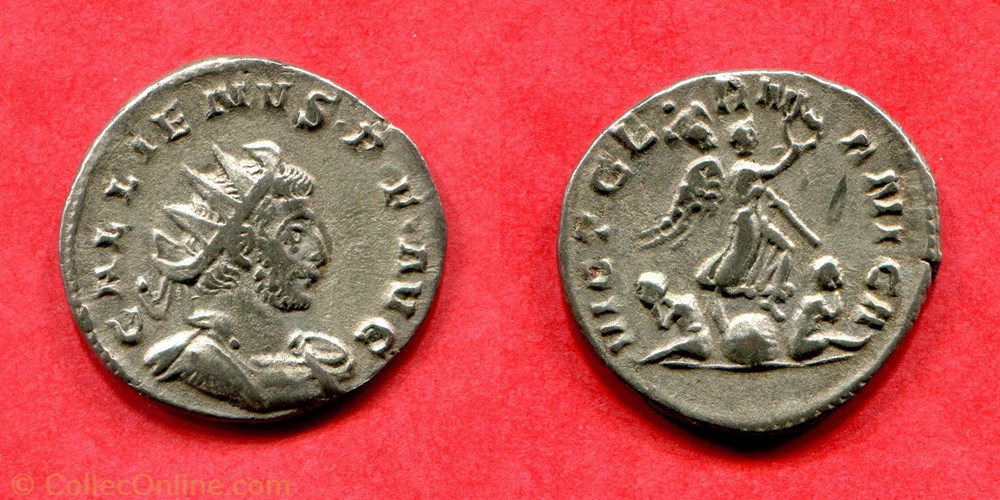 GALLIEN- VICT GERMANICA - RIC 49 monnaie antique av jc ap romaine gallien vict germanica ric 49