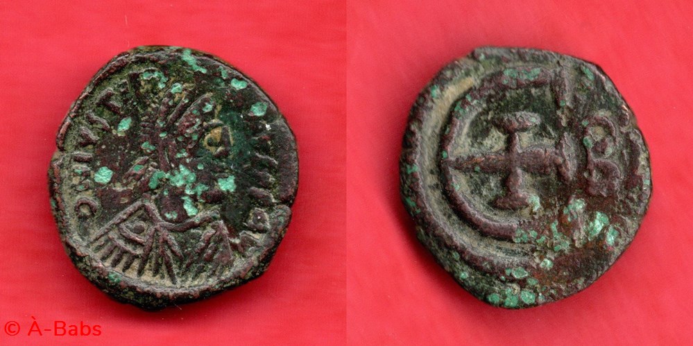JUSTINIEN I° - FOLLIS - PENTANUMMIUM - MBR 141 monnaies byzantines empire d anastase maurice tibere justinien i follis pentanummium mbr 141