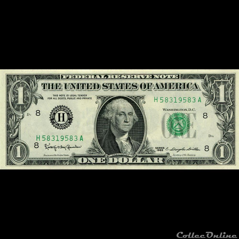 billet amerique du nord etat uni h 1 federal reserve notes small size 1963 series