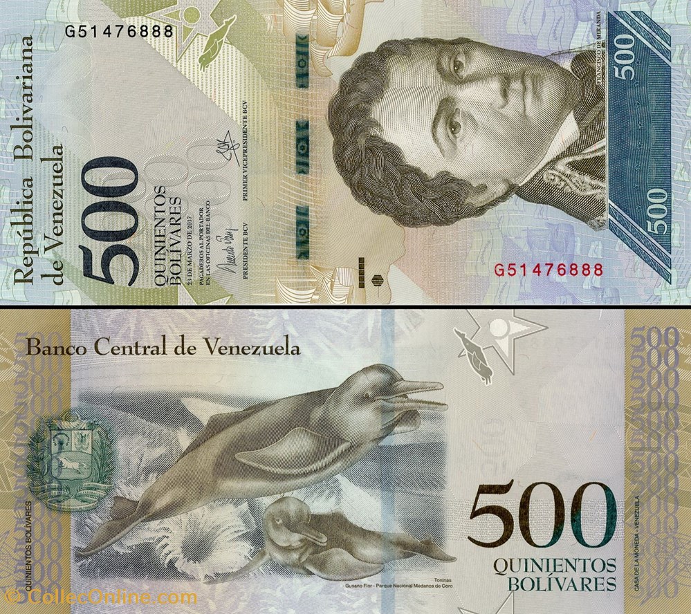 billet amerique du sud venezuela pick 094 b 500 bolivares 2017
