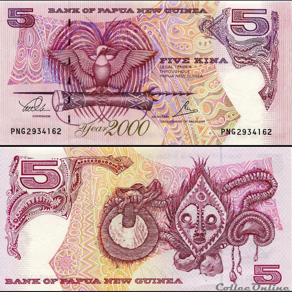 PAPOUASIE NOUVELLE GUINÉE - PICK 19 - 5 KINA - 2000 billet oceanie papouasie nouvelle guinee pick 19 5 kina 2000