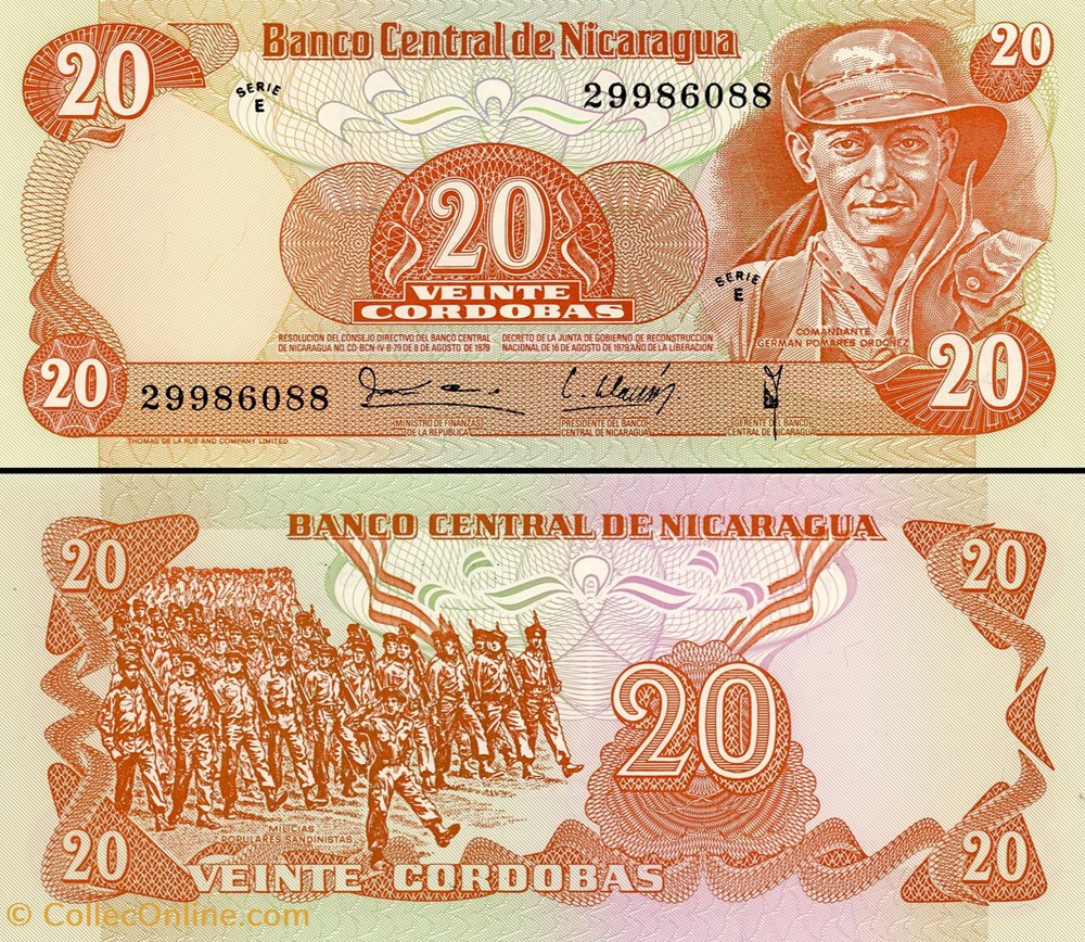 NICARAGUA - PICK 135 - 20 CORDOBAS - 1979 billet amerique centrale et caraibe nicaragua pick 135 20 cordobas 1979