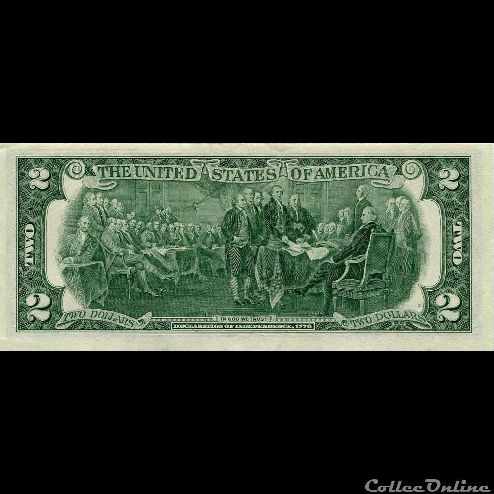 E- Richmond District - 2$ Federal Reserve Notes - Small Size 1976 Series billet amerique du nord etat uni e richmond district 2 federal reserve notes small size 1976 series