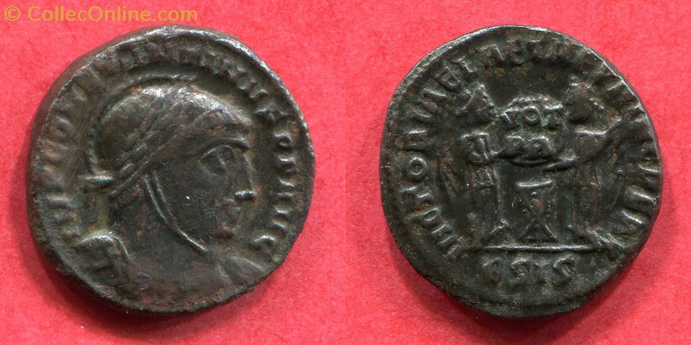 CONSTANTIN 1° - VICTORIAE LAETAE PRINC PERP// ESIS - RIC 53 monnaie antique av jc ap romaine republicaine imperiale constantin 1 victoriae laetae princ perp esis ric 53