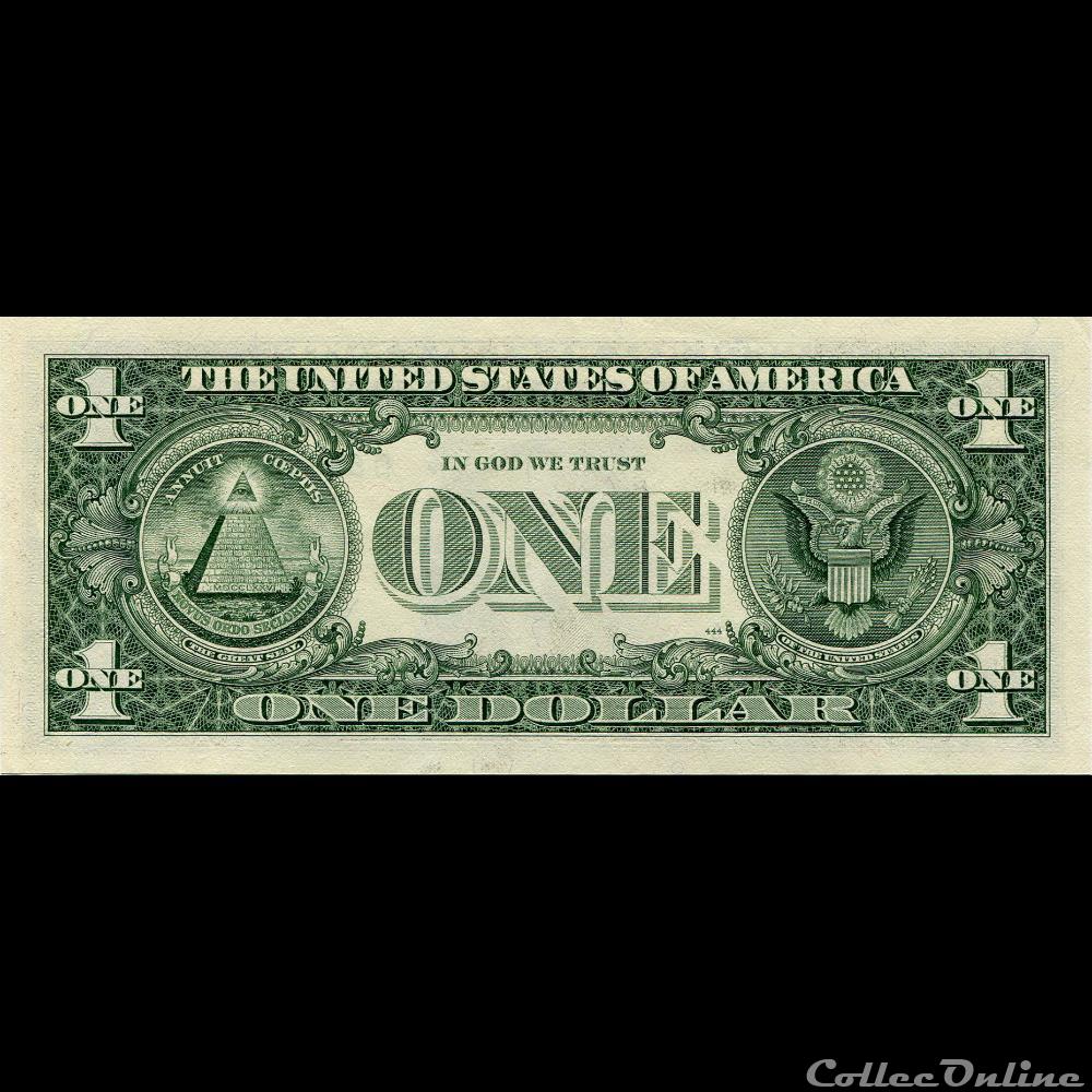 D- 1$ Federal Reserve Notes - Small Size 1988 Series billet amerique du nord etat uni d 1 federal reserve notes small size 1988 series