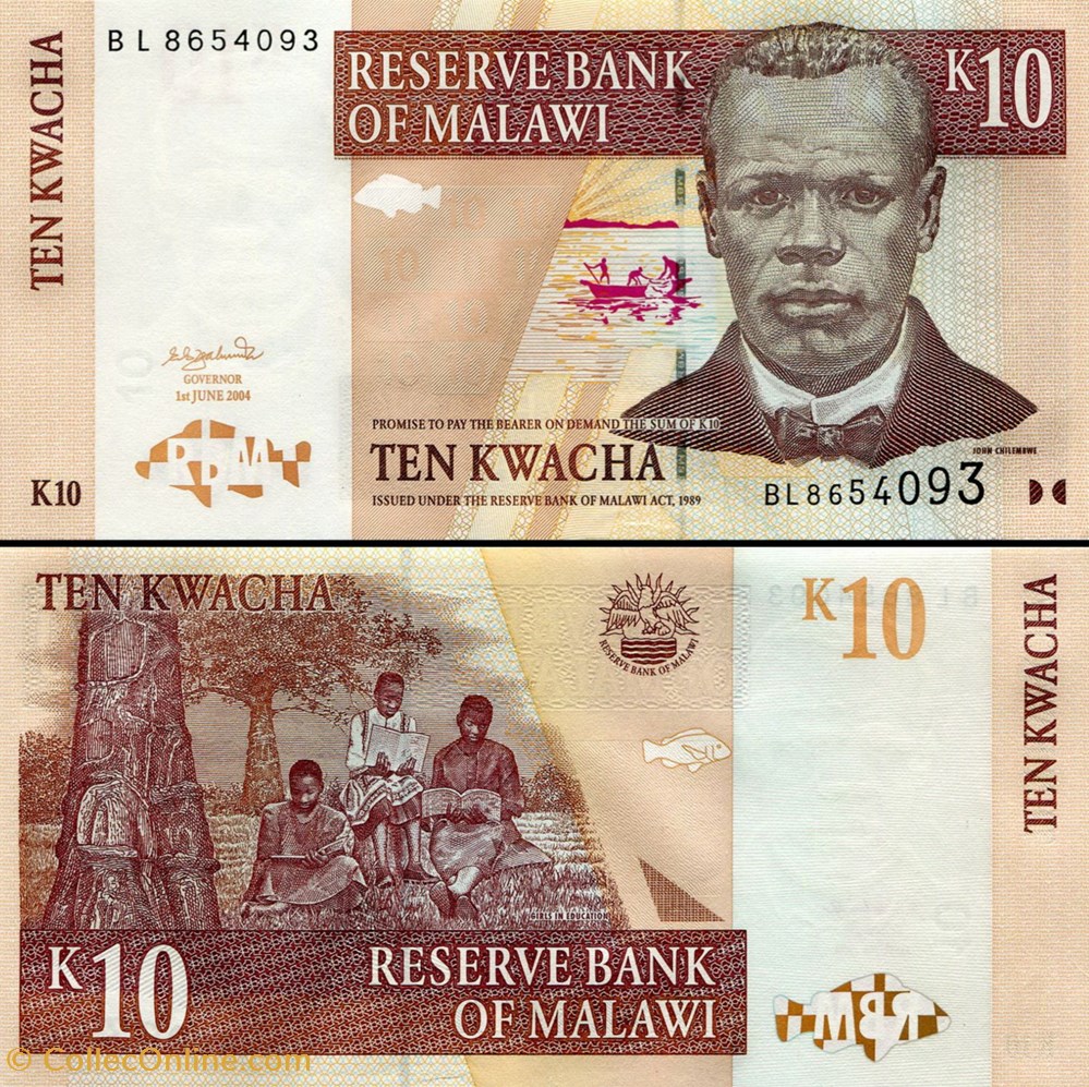 MALAWI - PICK 51 a - 10 KWACHA - 2004 billets afrique malawi pick 51 a 10 kwacha 2004