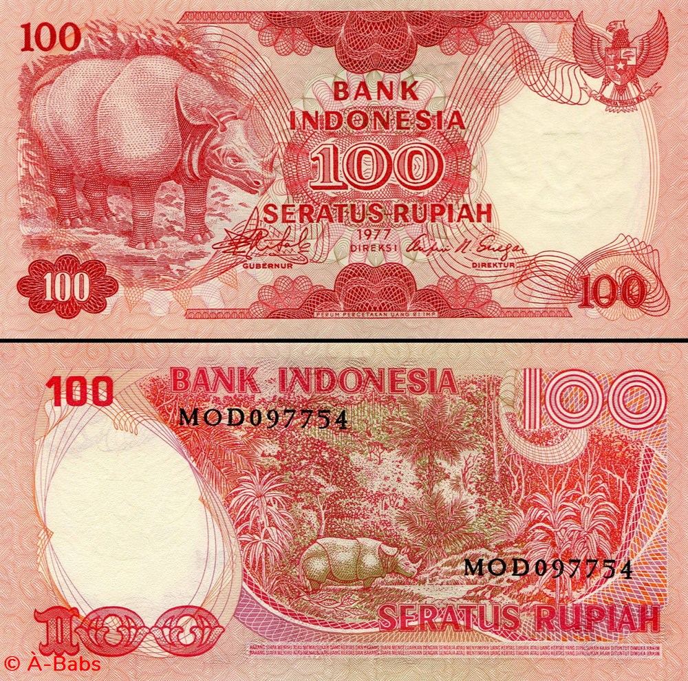 INDONÉSIE - PICK 116 - 100 ROUPIES - 1977 billets asie indonesie pick 116 100 roupies 1977