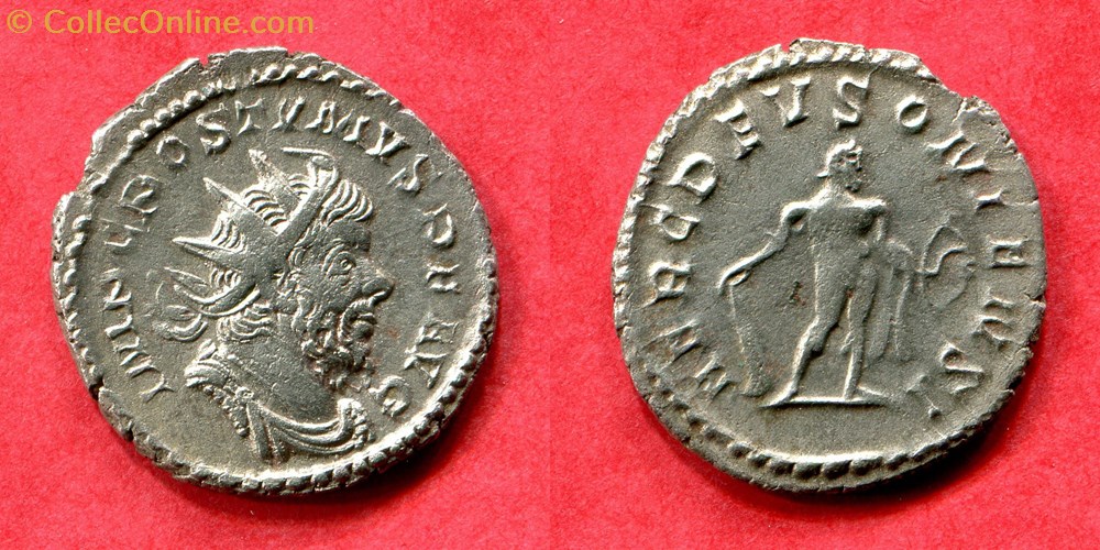 POSTUME - HERC DEVS-ONIENSI . - RIC 91 monnaie antique av jc a ap romaine republicaine imperiale postume herc devs oniensi ric 91