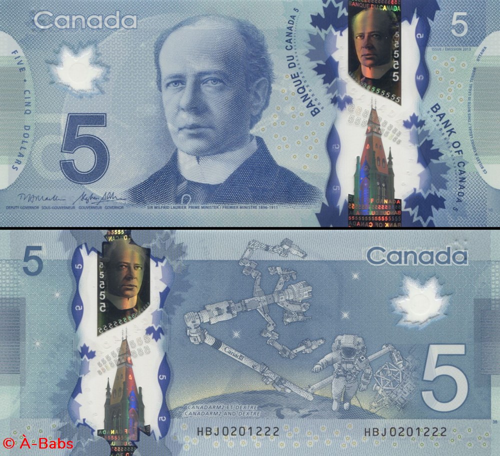 billets amerique du nord canada pick 106 a2 5 dollars 2013