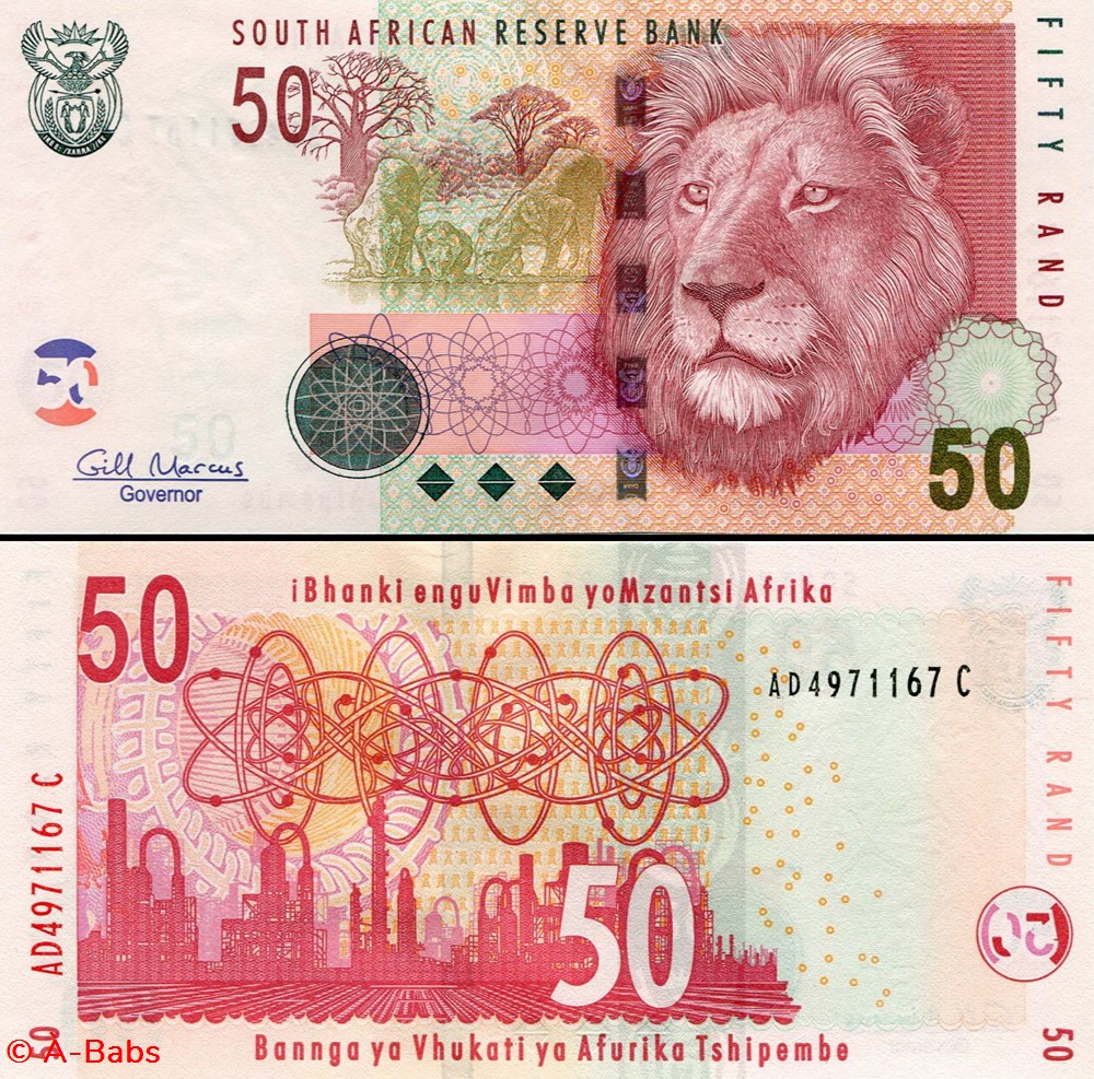 billets afrique du sud pick 130b 50 rand 2009
